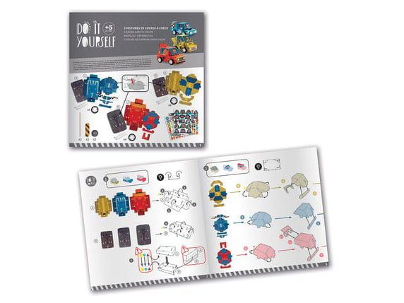 3 voitures de course à créer - Grand prix - Djeco