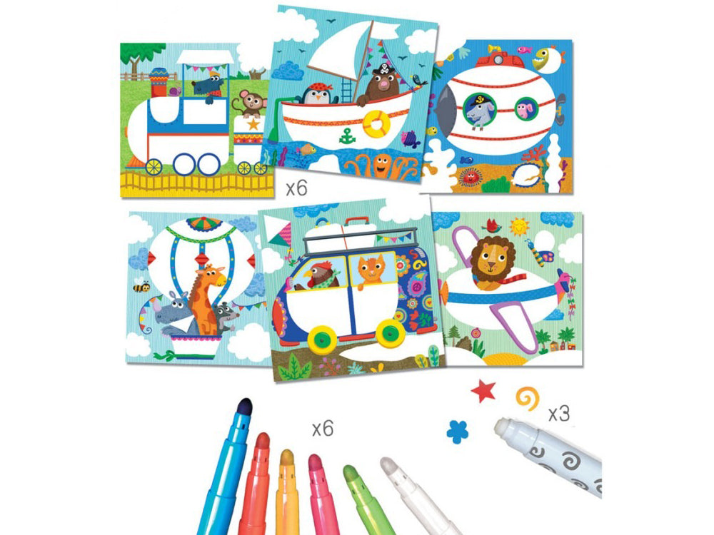 Coloriage magique - Tableau à créer Les Exploracolo - Créa Lign'