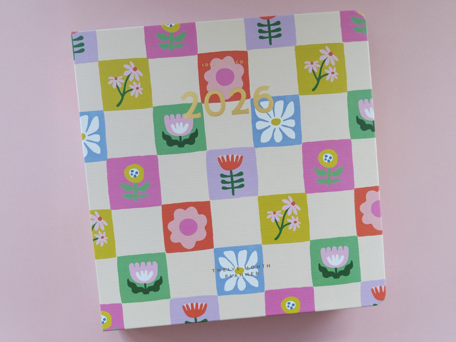 Agenda 2026 à couverture rigide - Motif à carreaux floraux - Idlewild