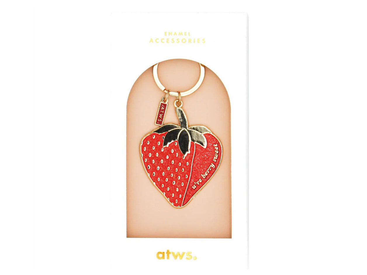 Achat Porte-clés en émail - Strawberry - ATWS