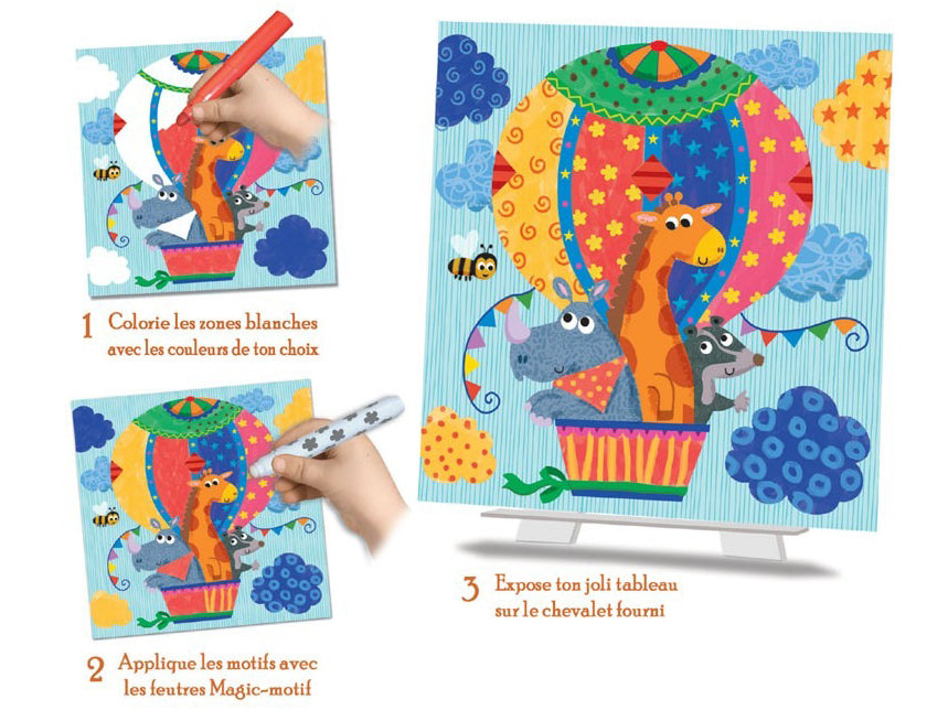 Coloriage magique - Tableau à créer Les Exploracolo - Créa Lign'