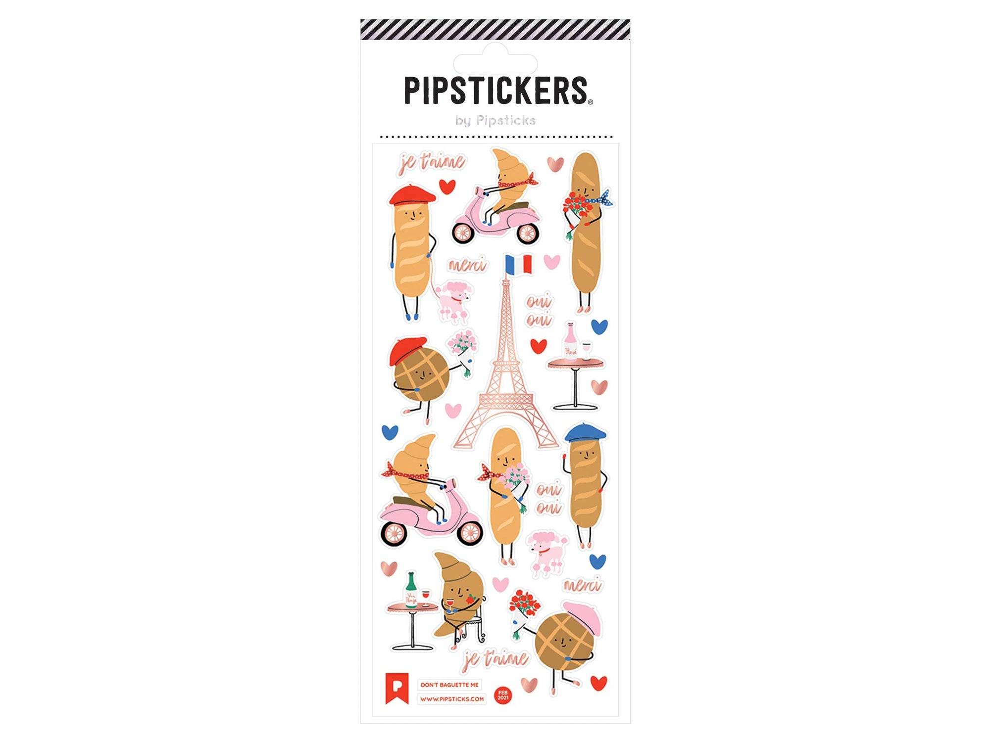 Achat Stickers Baguette parisienne (Don't Baguette Me) - Pipsticks