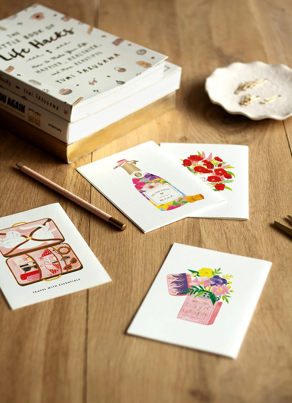 Achat Carte d'anniversaire aquarelle & dorure - Flower Lighter - ATWS