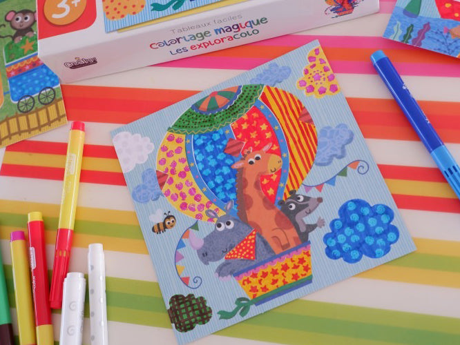 Achat Coloriage magique - Tableau à créer Les Exploracolo - Créa Lign'
