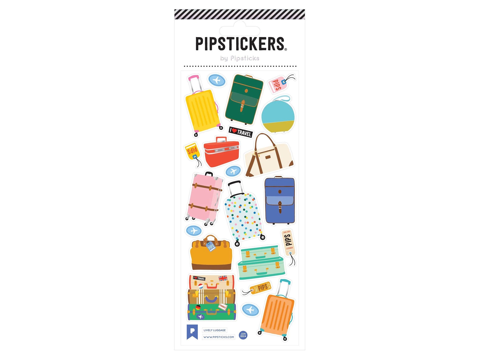 Achat Stickers Valises colorées (Lively Luggage) - Pipsticks