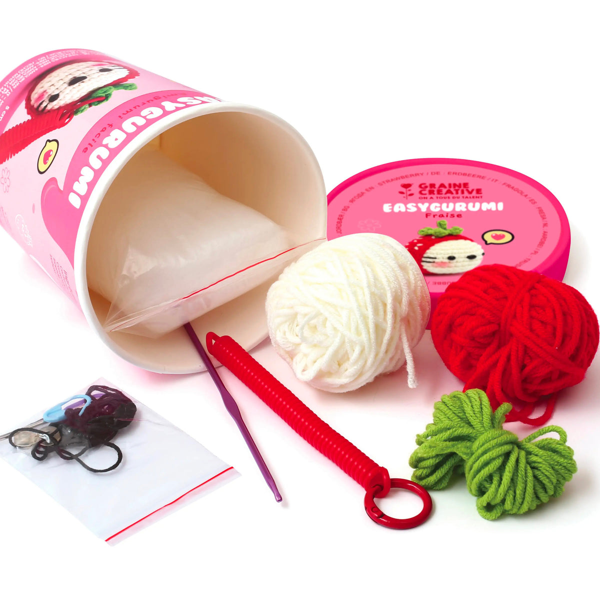 achat Kit crochet Easygurumi Fraise - Graine Créative