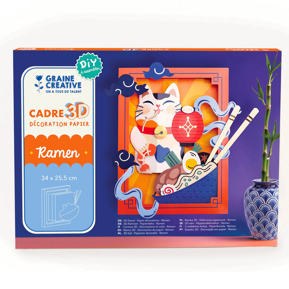 achat Cadre 3D Papier Ramen - Graine Créative