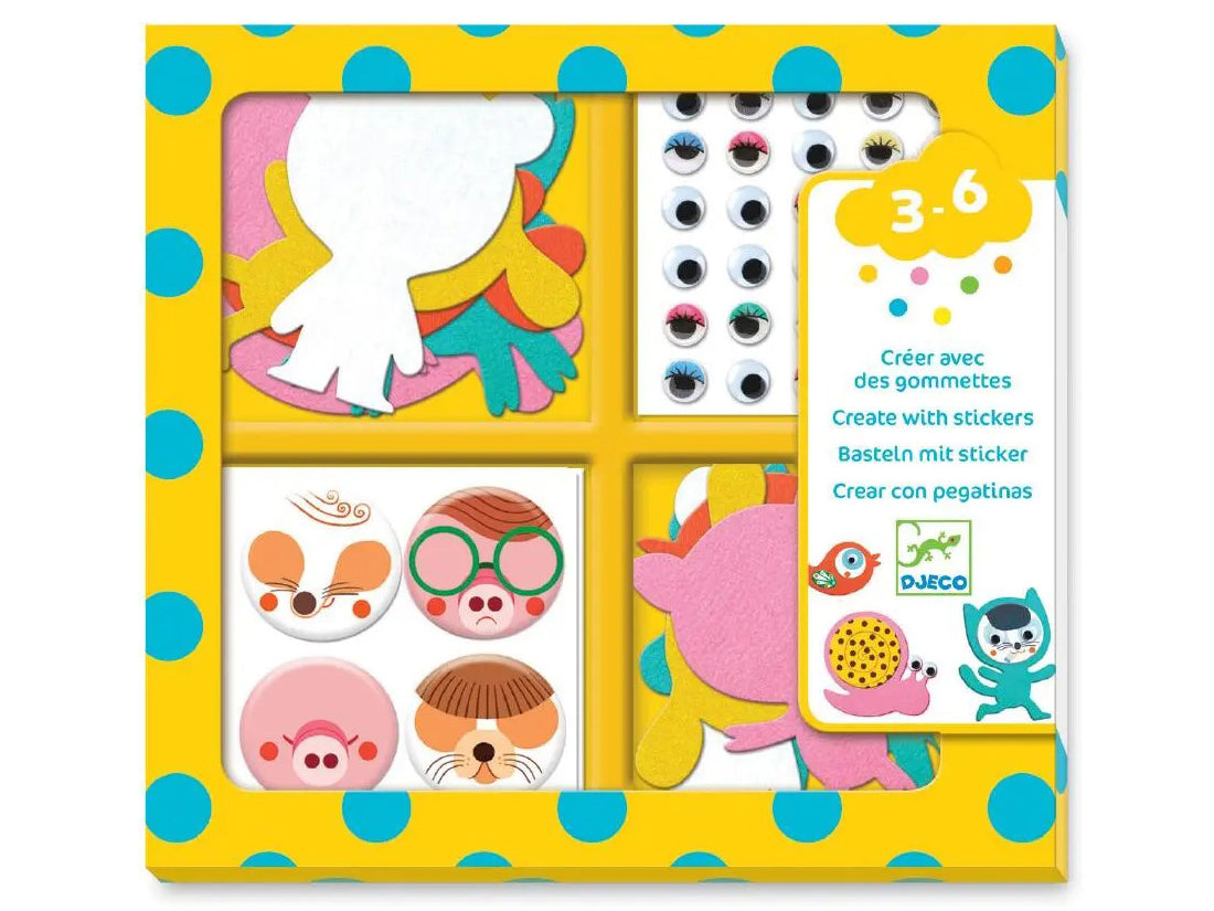 Achat Gommettes J’aime les animaux - Djeco