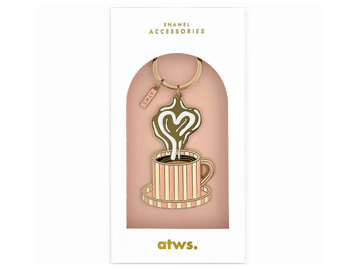 Achat Porte-clés en émail - Coffee Reading - ATWS
