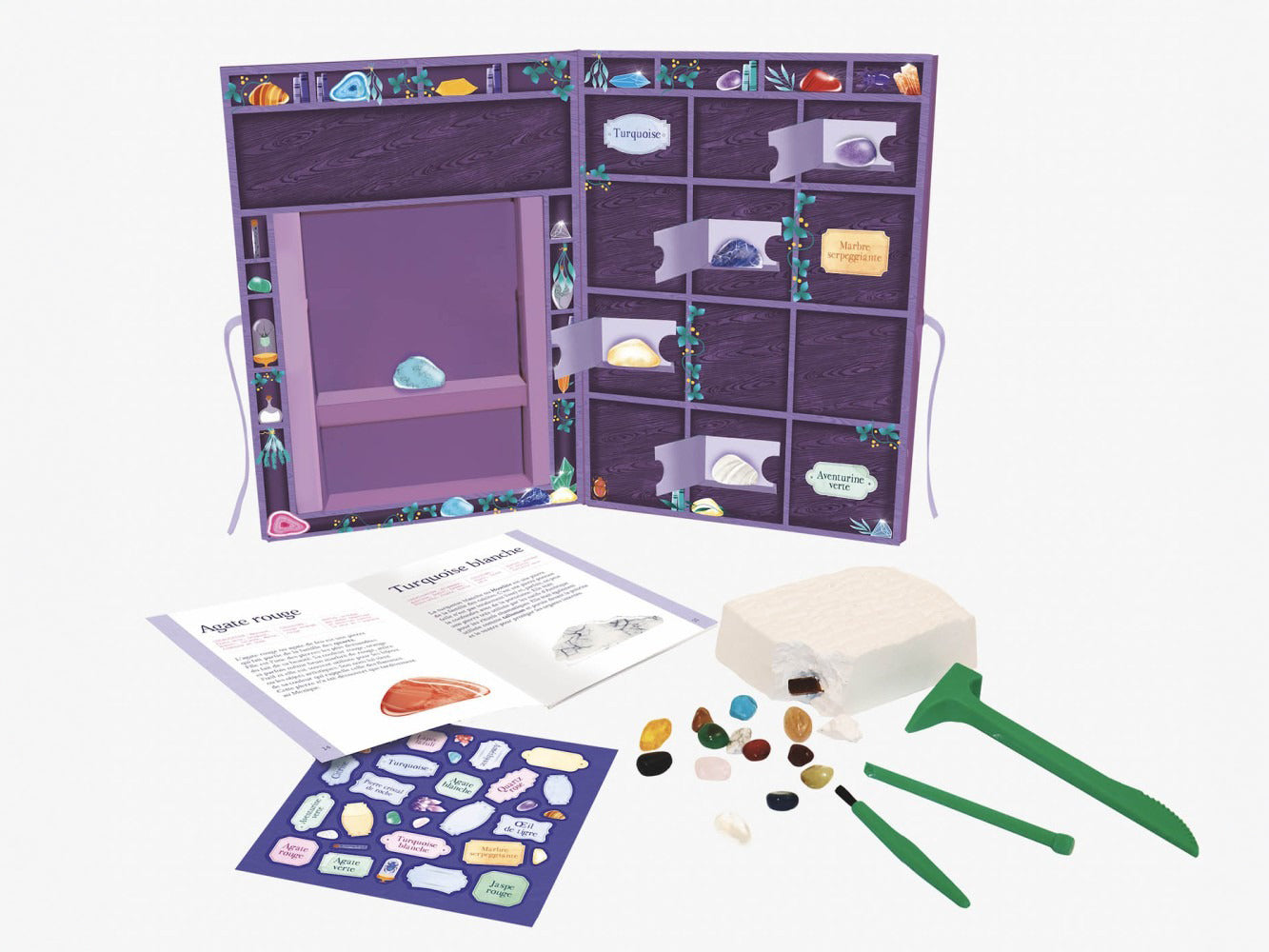 Ma bibliothèque de cristaux et pierres - Auzou