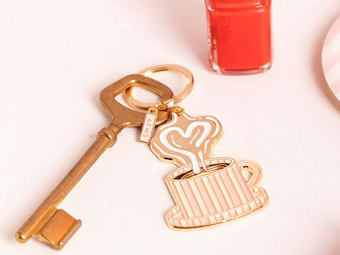 Porte-clés en émail - Coffee Reading - ATWS