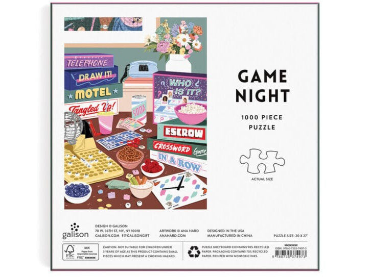 achat Puzzle Game Night - 1000 pièces - Galison
