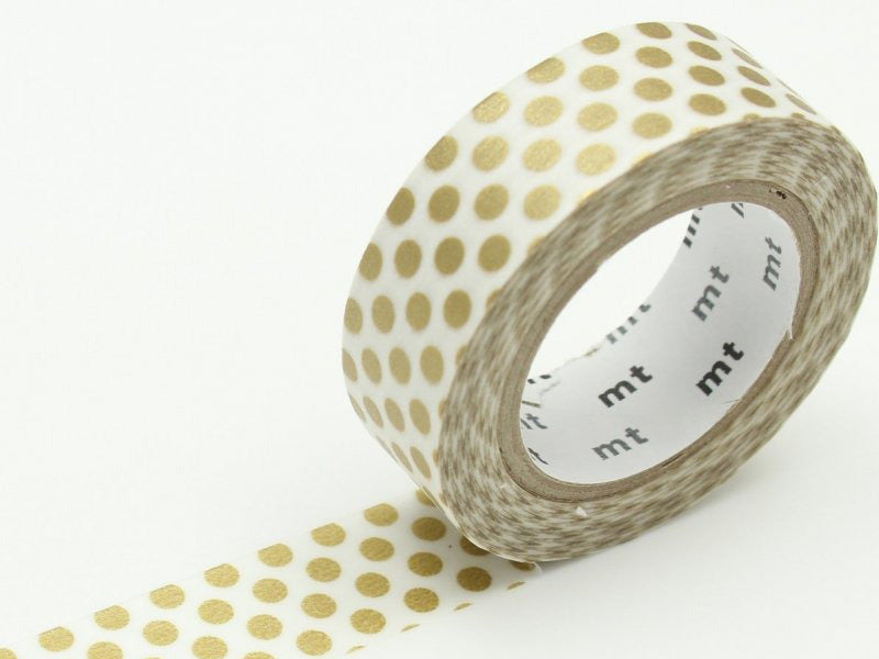 achat Masking tape washi motif - Pois dorés