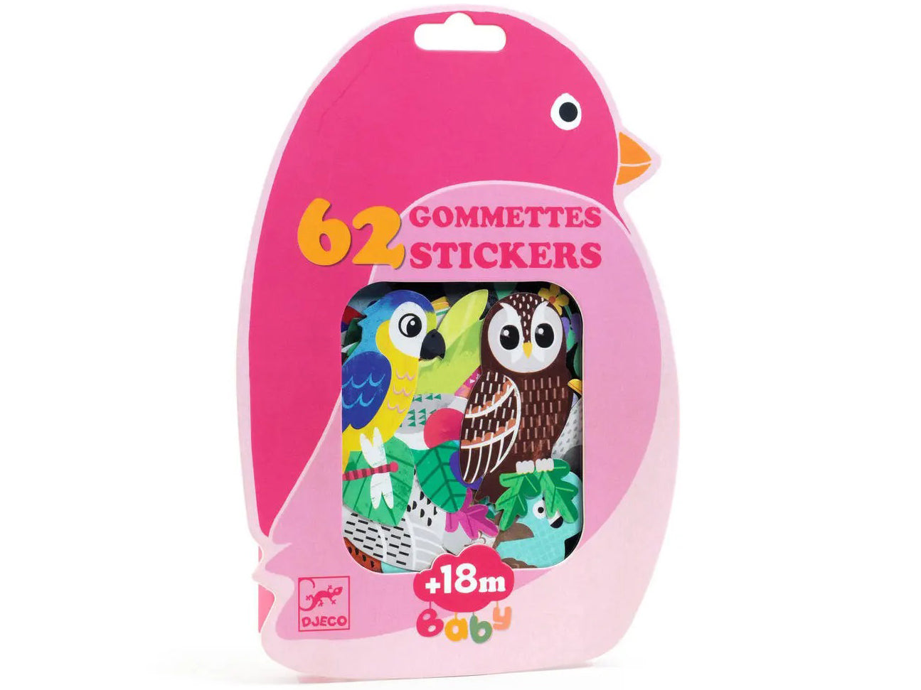 Achat 62 gommettes stickers Bébé - Oiseaux - Djeco
