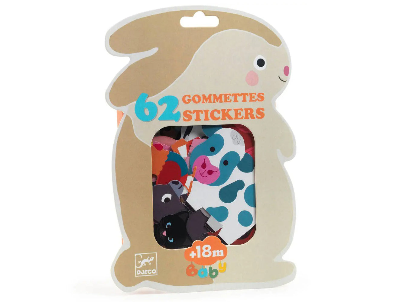 Achat 62 gommettes stickers Bébé - Animaux de la ferme - Djeco