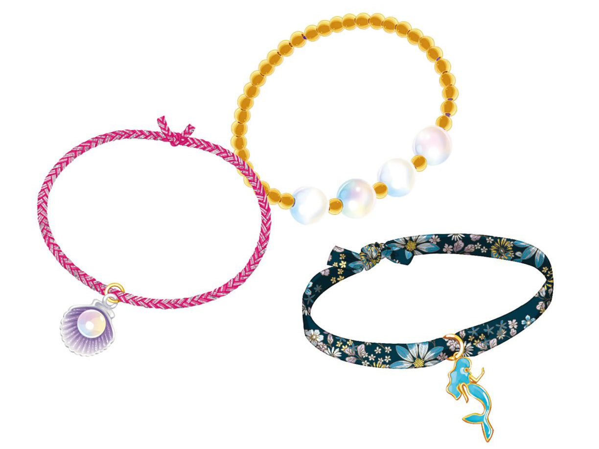 Hifot – Set De 6 Bracelets Sirène Pour Filles – Bijoux Extensibles Pour Fêtes Et Anniversaires – Dès 4 Ans
