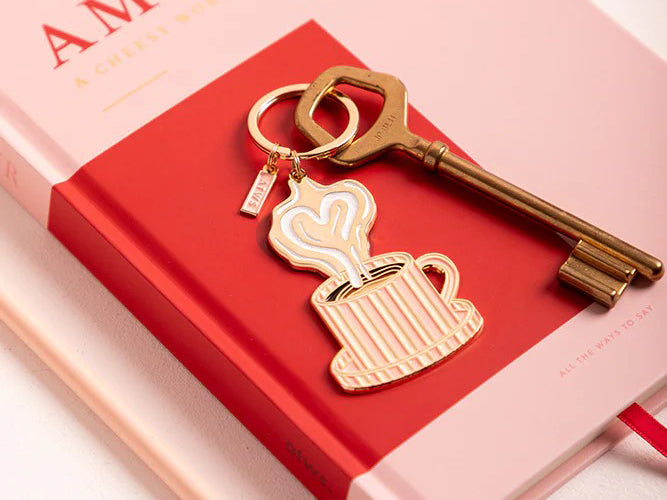 Achat Porte-clés en émail - Coffee Reading - ATWS