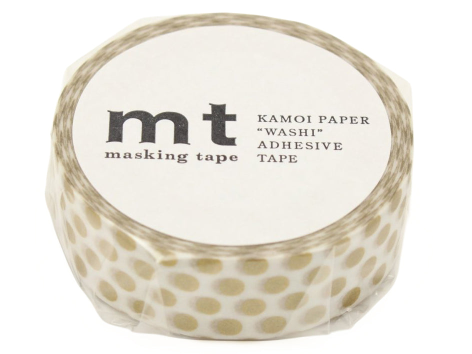 Masking tape washi motif - Pois dorés