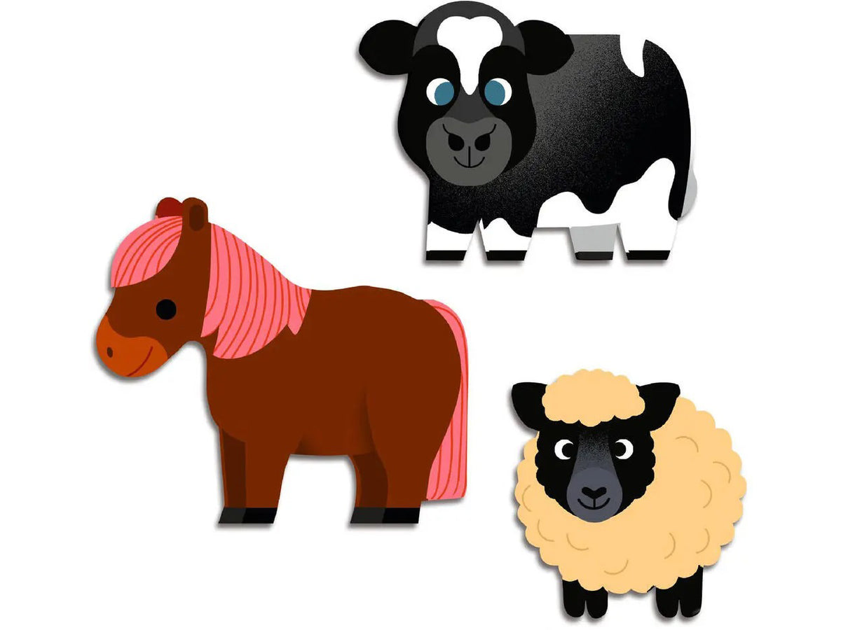 achat 62 gommettes stickers Bébé - Animaux de la ferme - Djeco