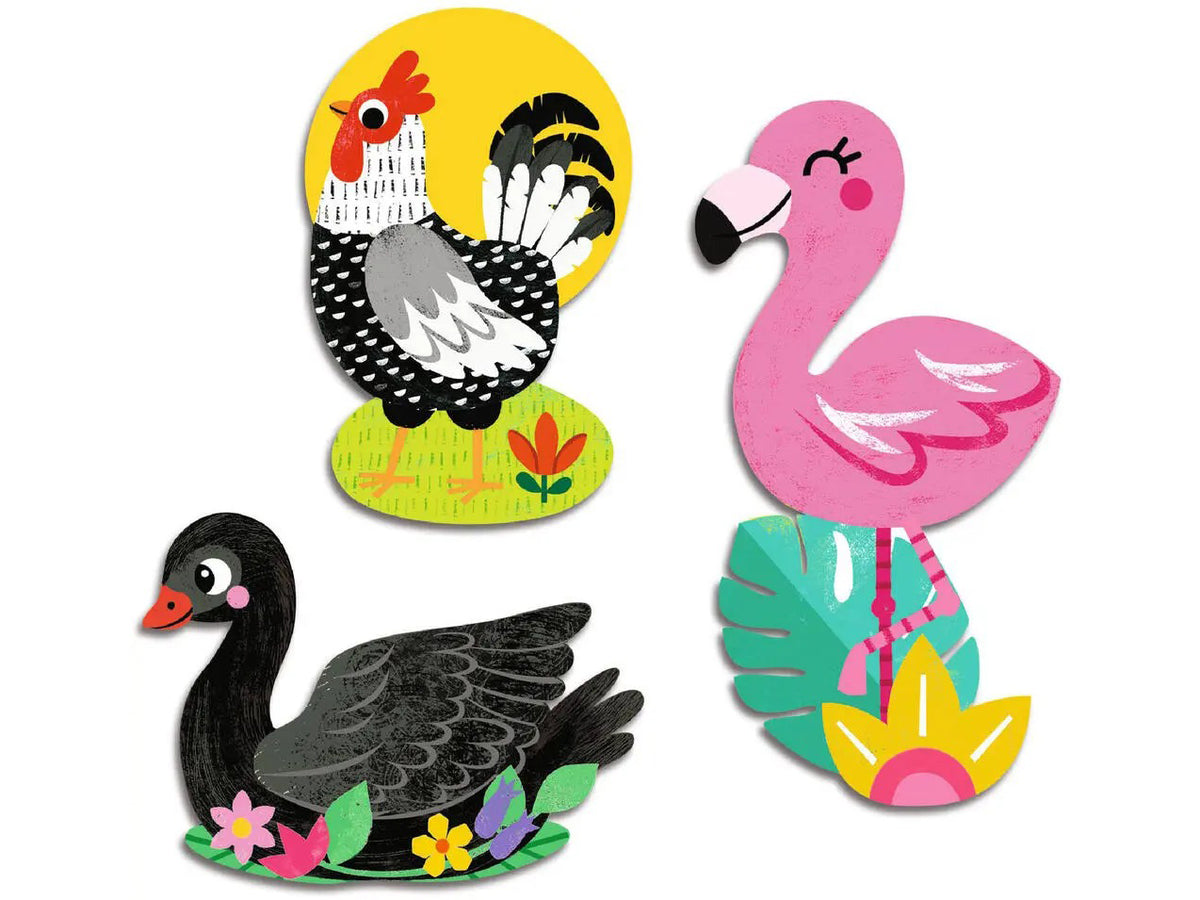 achat 62 gommettes stickers Bébé - Oiseaux - Djeco