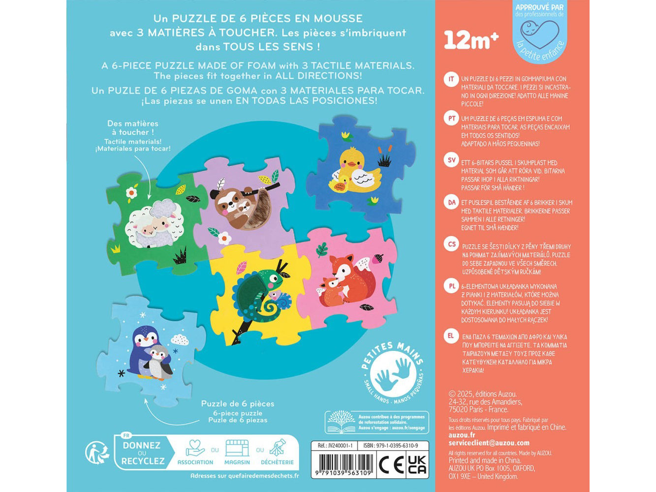 Mon puzzle en mousse à toucher - Auzou