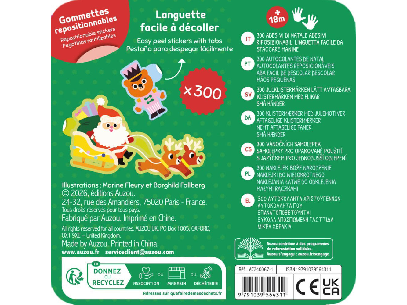 achat 300 gommettes de Noël - Auzou