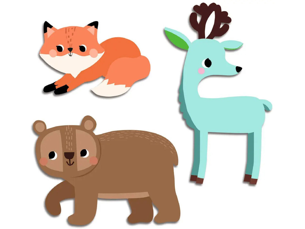 achat 62 gommettes stickers Bébé - Animaux de la forêt - Djeco