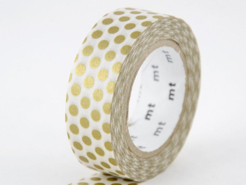 achat Masking tape washi motif - Pois dorés