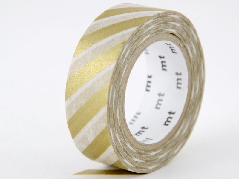 achat Masking tape washi motif - Rayures dorées