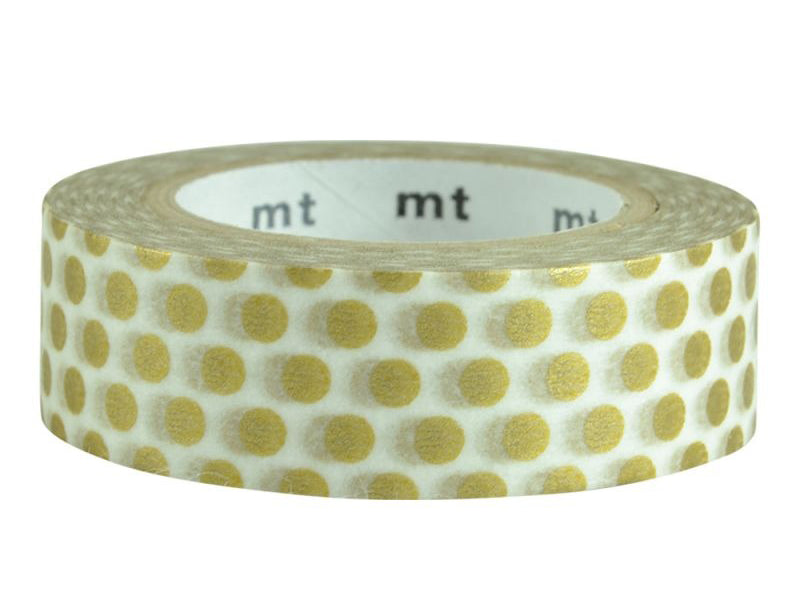 Masking tape washi motif - Pois dorés
