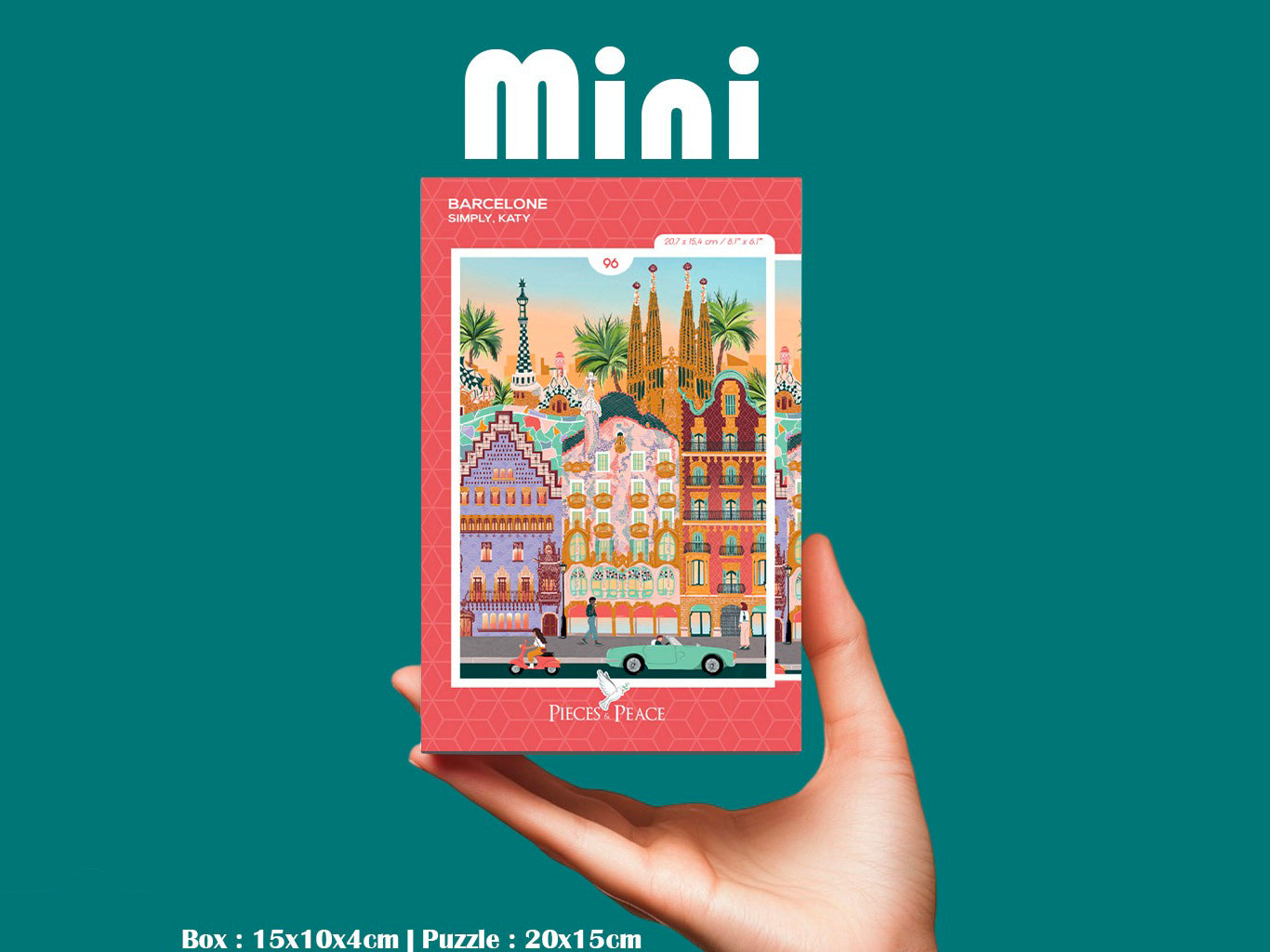 achat Mini Puzzle – Barcelone 96 pièces - Pieces & Peace