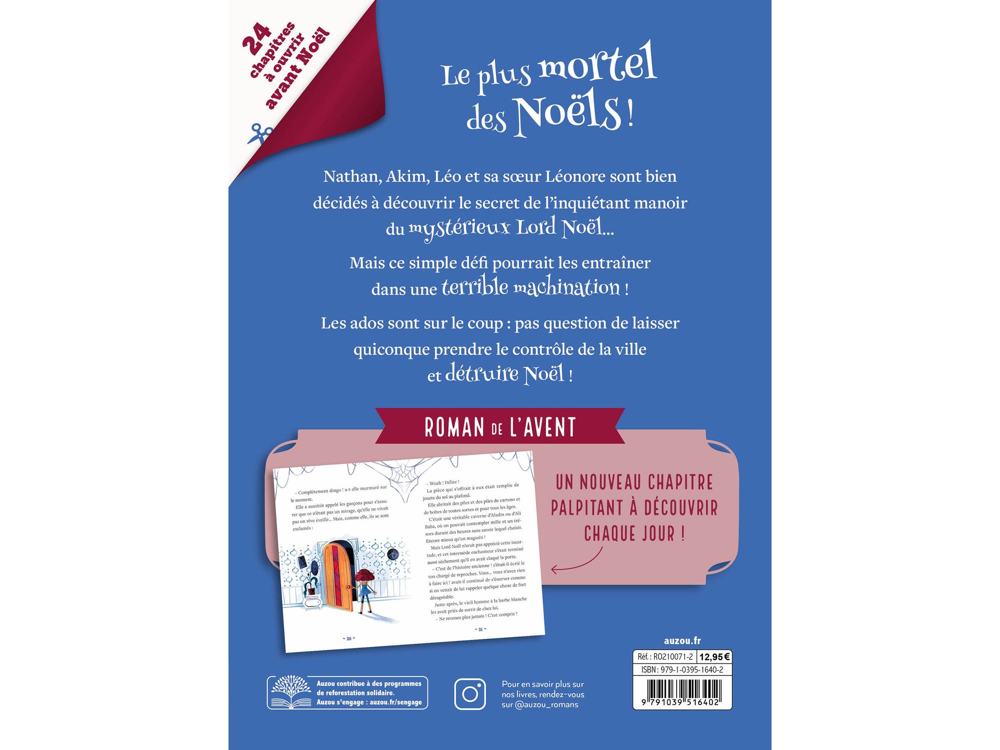 Roman de l'Avent - Mystère De Lord Noël - Auzou