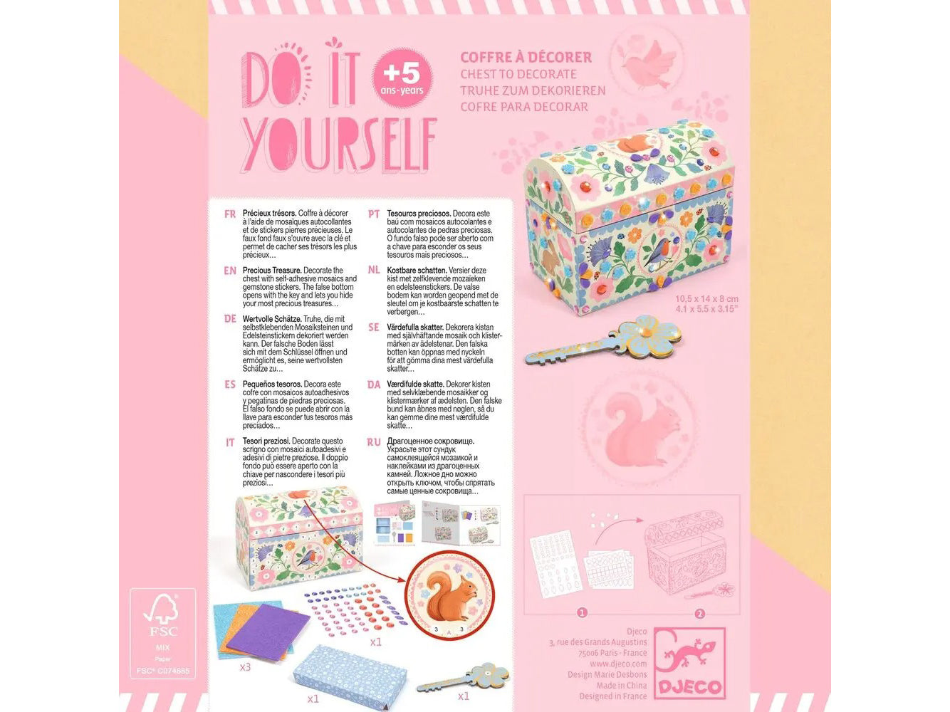 Coffret à décorer Précieux trésors - Djeco
