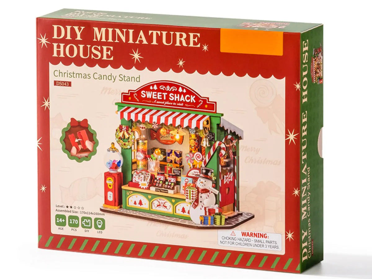 Pièce miniature - Stand de bonbons de Noël (Christmas Candy Stand) - Rolife