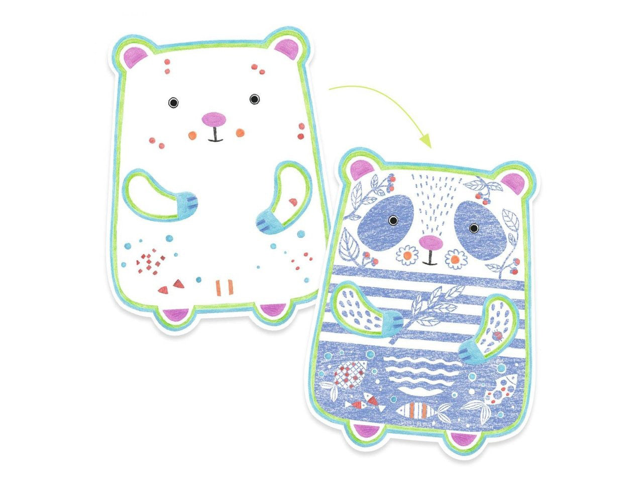 Coloriages à révéler - Animaux sauvages - Djeco