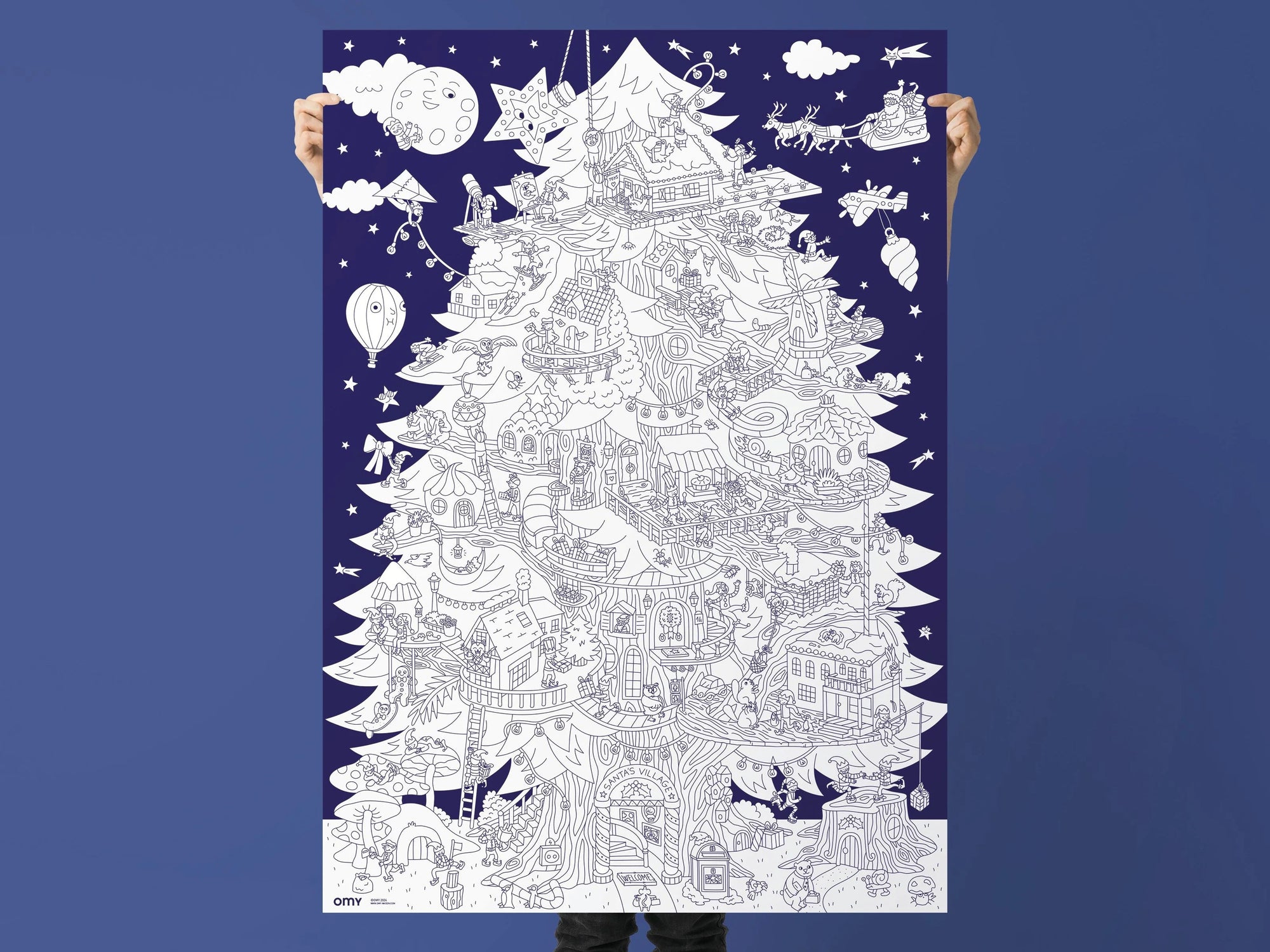 Achat Poster géant à colorier - Magic Tree - Omy