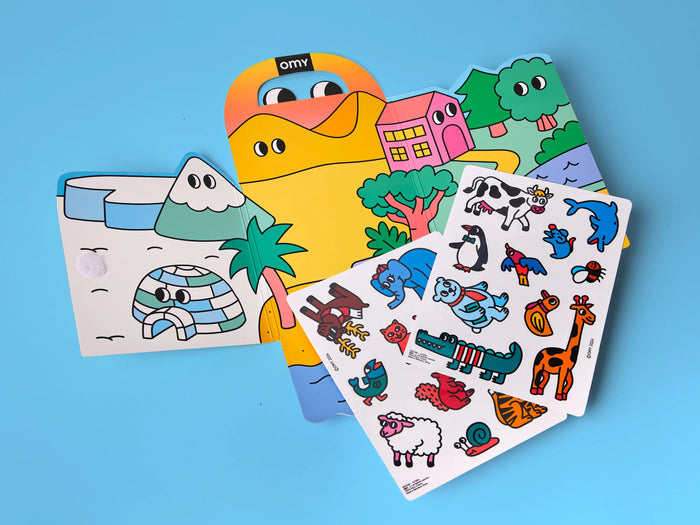 Achat Kit de stickers Montessori - Animals - Omy