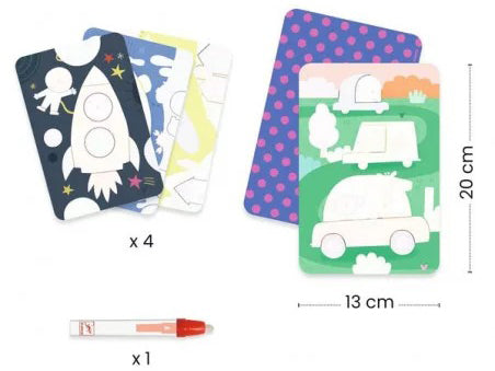 Coloriages magiques En route - Djeco