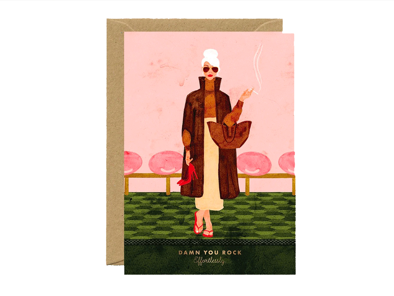 Achat Carte de voeux Damn You Rock illustrée avec dorure - ATWS