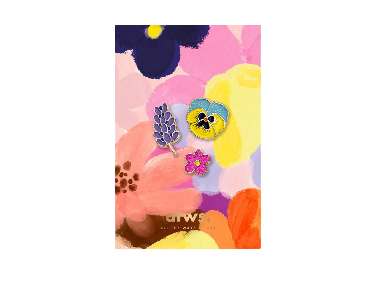 achat Pin's 3 fleurs Flowers - ATWS