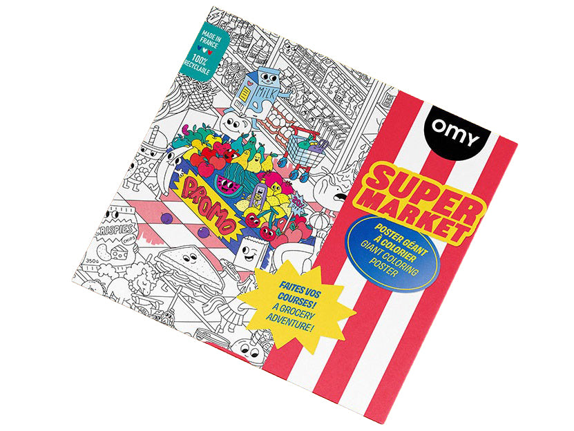 Achat Poster géant à colorier - Super Market - Omy