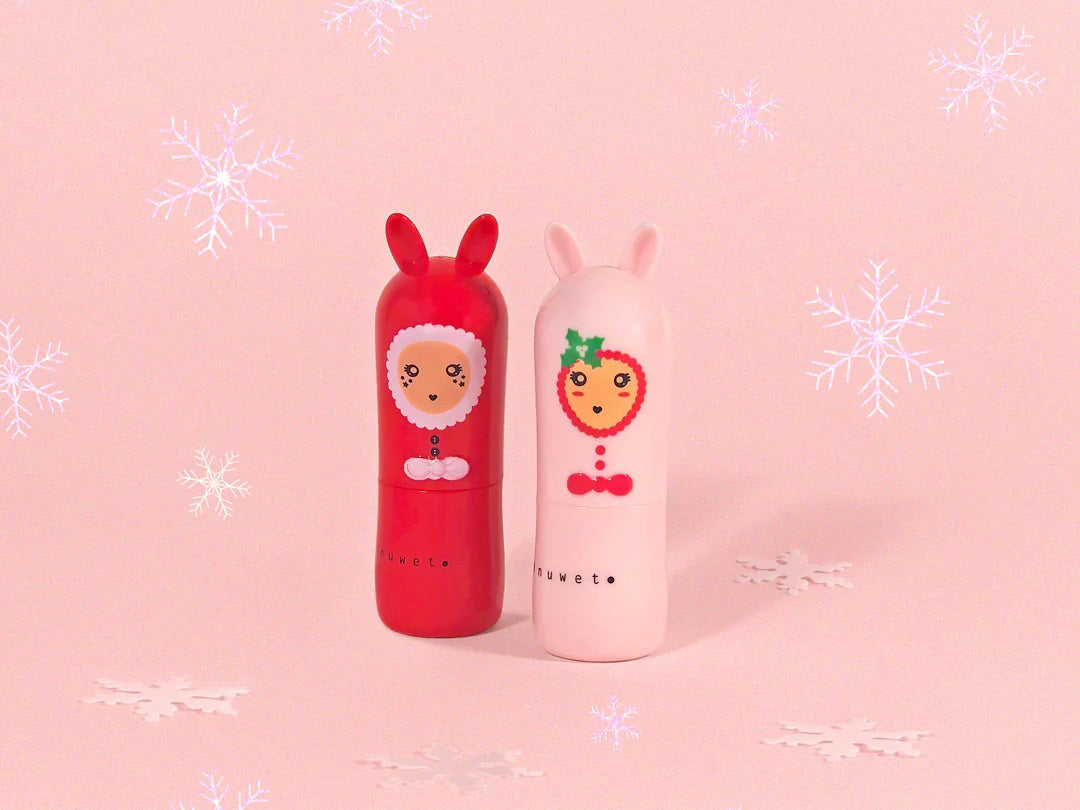 achat Baume à Lèvres Bunny Rose Noël - Parfum Sucre d'Orge - Inuwet