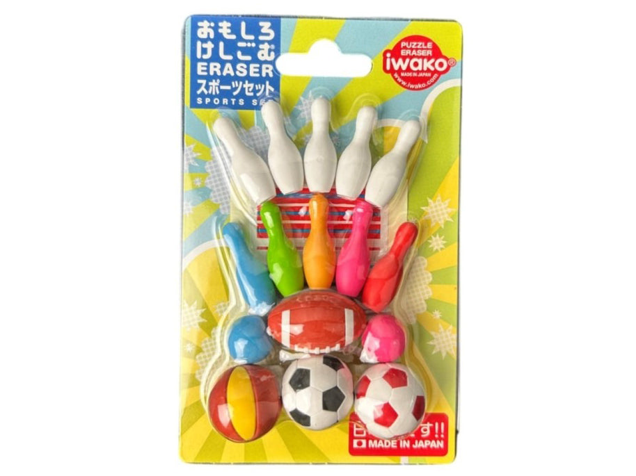 Achat Set de gommes kawaii - Sport - Iwako (Made in Japan)