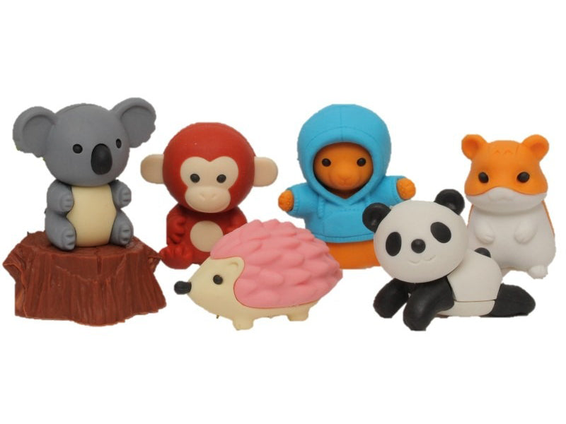 Achat Set de gommes kawaii - Les animaux de la forêt - Iwako (Made in Japan)