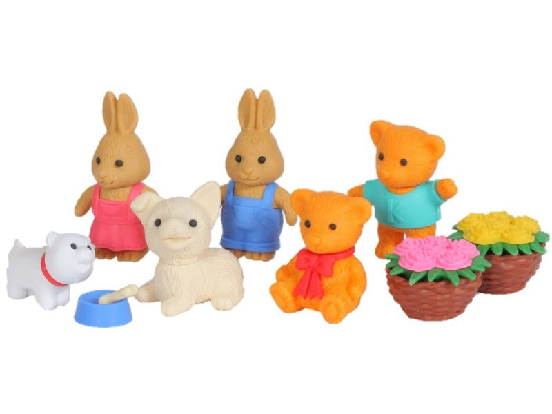 Achat Set de gommes kawaii - Les animaux du parc - Iwako (Made in Japan)
