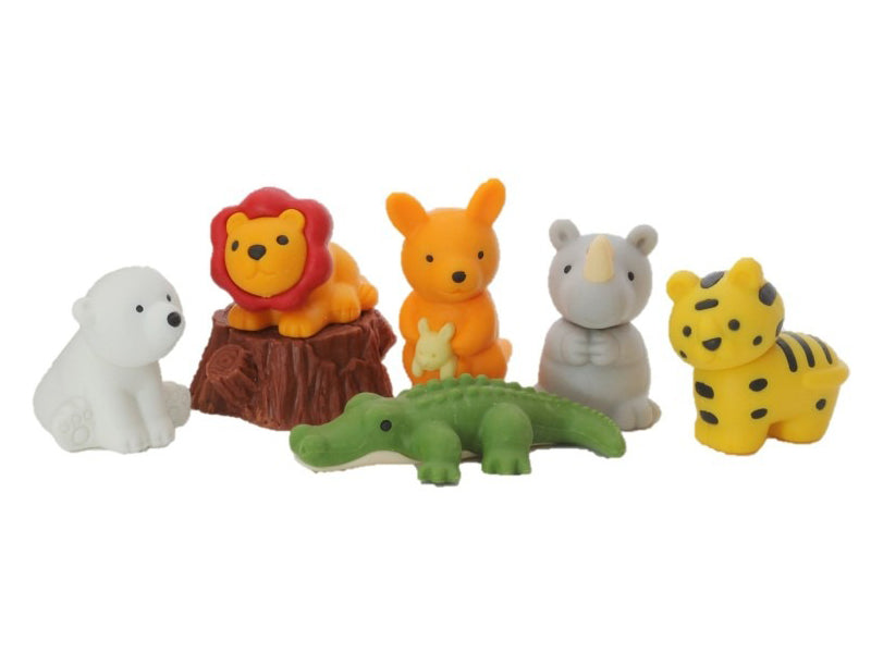 Achat Set de gommes kawaii - Safari - Iwako (Made in Japan)