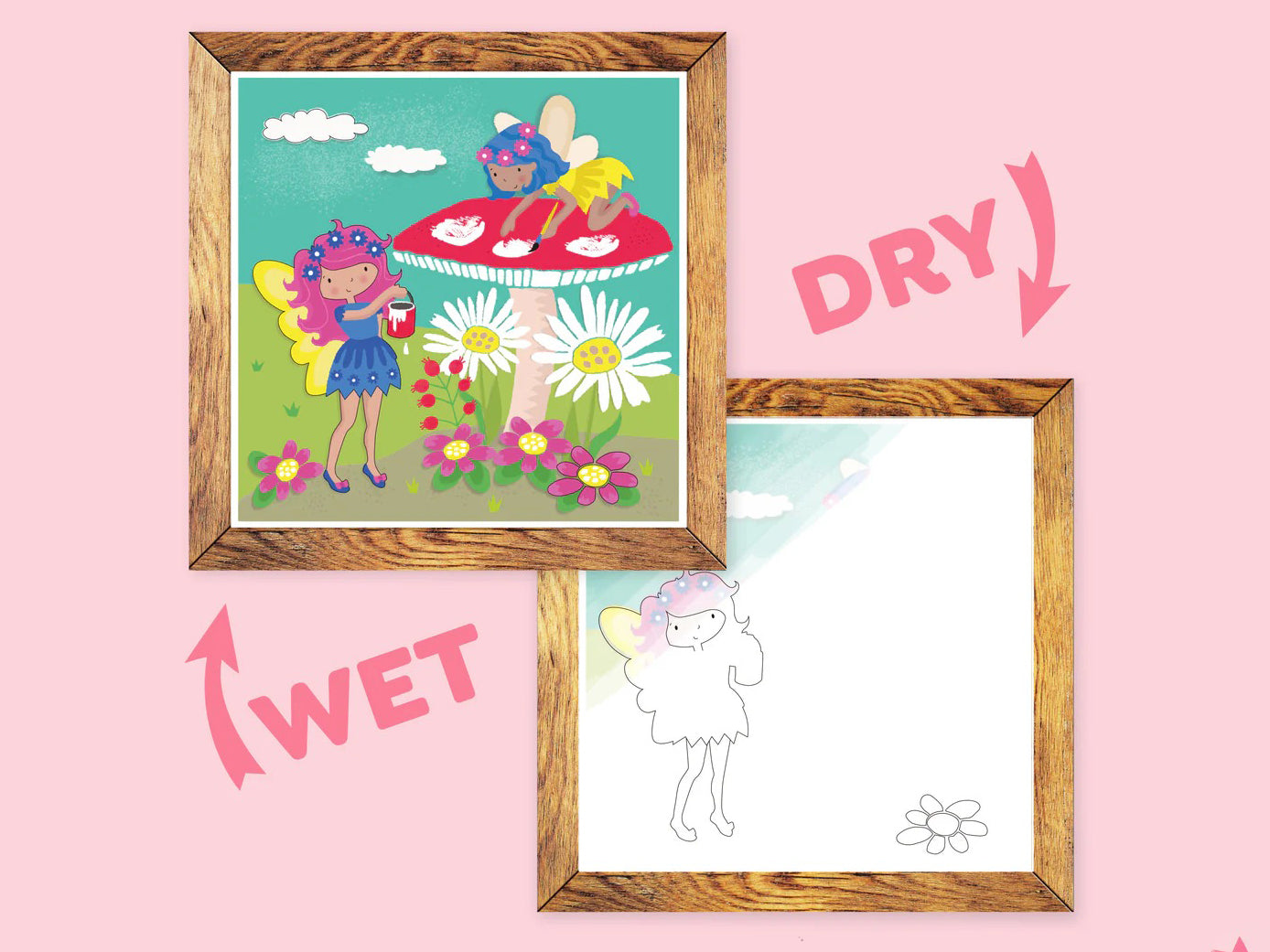 Kit de peinture à l'eau magique - jardin fantastique et animaux
