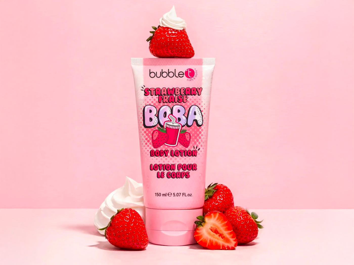 achat Lotion pour le corps Boba Body Fraise (150ml) - Bubble Tea