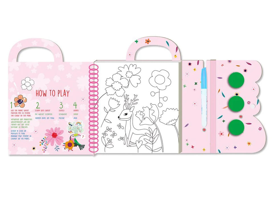 Kit de peinture à l'eau magique - jardin fantastique et animaux - Avenir