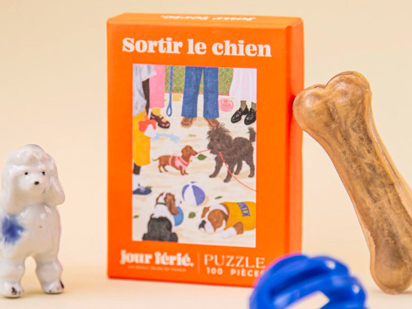 Achat Mini Puzzle Sortir le chien - 100 pièces - Jour Férié